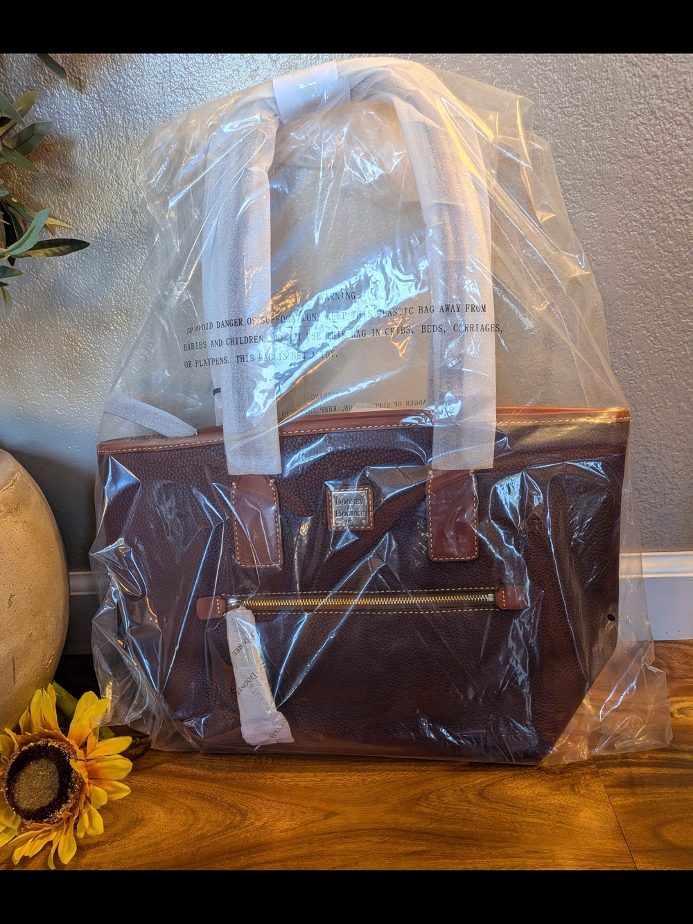 NWT! Dooney & Bourke Pebble Grain Tote in Bordeux